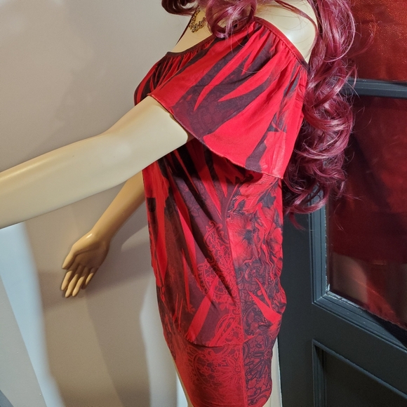 Vogue by Tip's 90s Y2k Off Shoulder Top or Dress - Picture 4 of 9